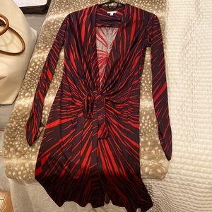 Very sexy deep front slit midi dress